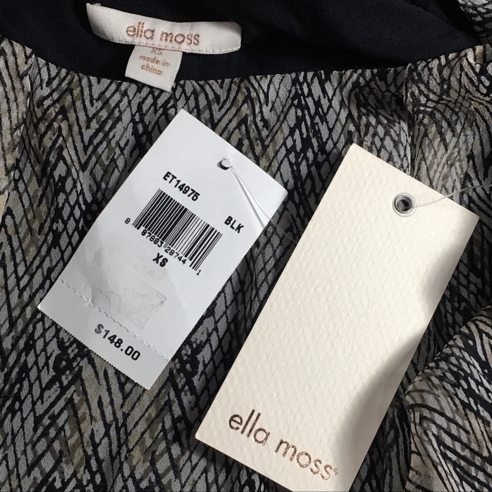ELLA Moss silk sleeveless top beaded hem NWT - Picture 5 of 7